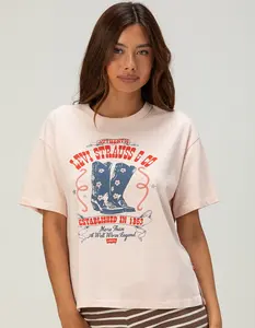 LEVI'S Premium Poster Daisy Boots Womens Relaxed Vintage Tee