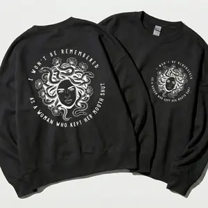 I Won't Be Remembered As A Woman Who Kept My Mouth Shut Sweatshirt - Feminist Crewneck - Womens Rights Hoodie - Women Empowerment Gifts Unisex Sweatshirts