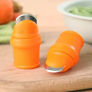 6pcs Garden Silicone Thumb Knives Kit - Anti-Cut Finger Cot for Harvesting Fruits & Vegetables, Cutting Tool