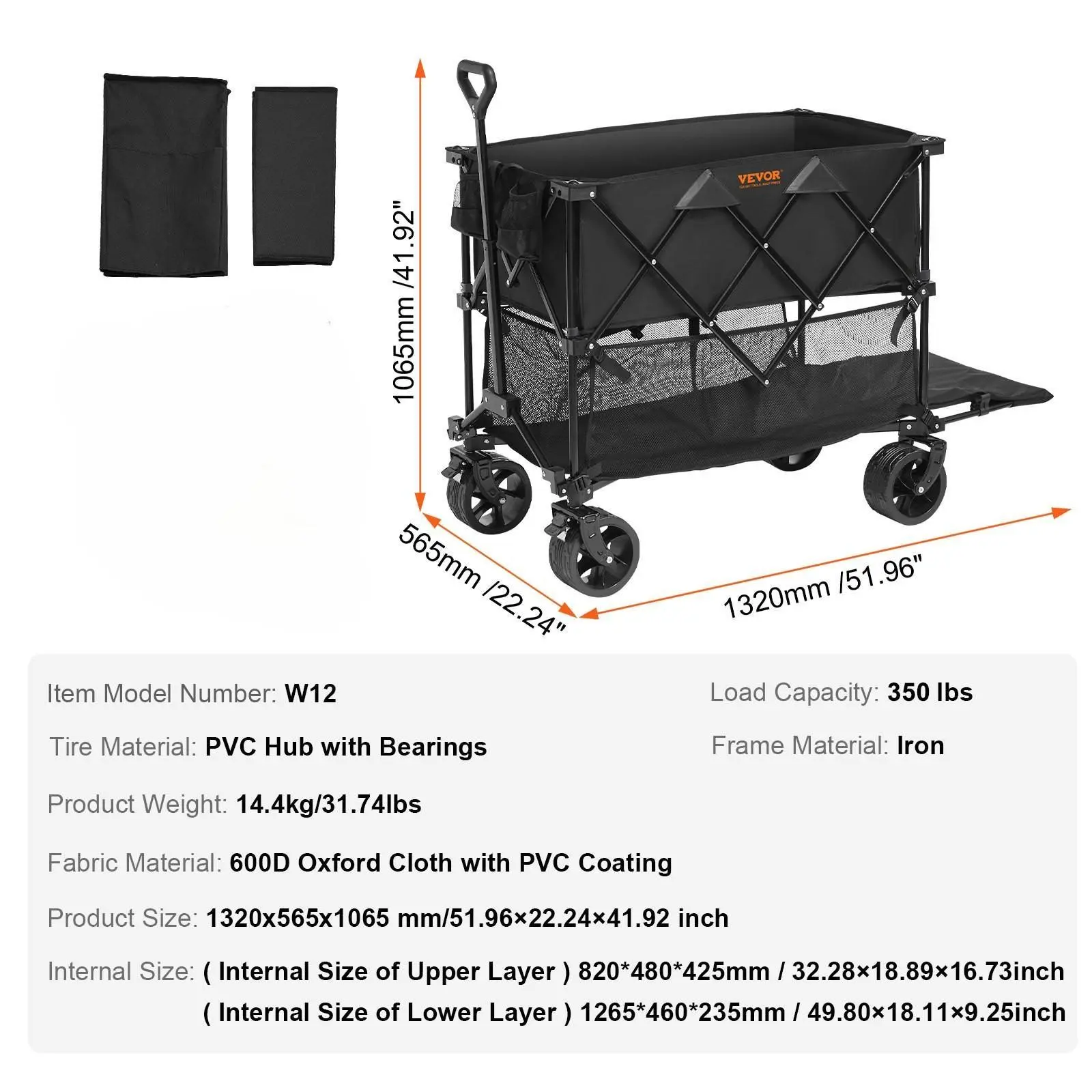 350-450 lb Weight Capacity【Double Decker】