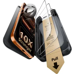 ESR Accessory Glass by Corning 3 Pack 9H+ Glass for iPhone 17 Pro Max/17 Pro/17/16Pro Max/16 Pro/16/15 Privacy Screen Protector, with AR Anti-Reflective Technology, Military Grade Shatterproof & Durable with UltraFit Tray