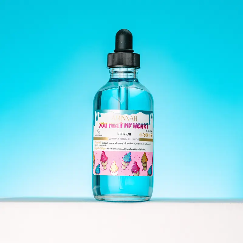 "You Melt My Heart" Body Oil Skin Care Mango and Passion Fruit Moisturizer Natural Cosmetic