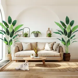 【GARVEE】Artificial Bird of Paradise Plant 7FT (84in) Fake Palm Tree for Indoor and Outdoor Modern Decor, Faux Plants with 20 Trunks and Leaves, Perfect for Home, Office, and Housewarming Gift, 2 Pack
