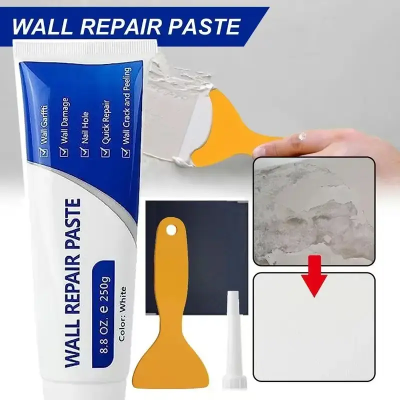 Quick-Drying Wall Repair Paste 250g, Drywall Patch Repair Kit, Waterproof Heavy Duty Concrete Sealant Adhesive