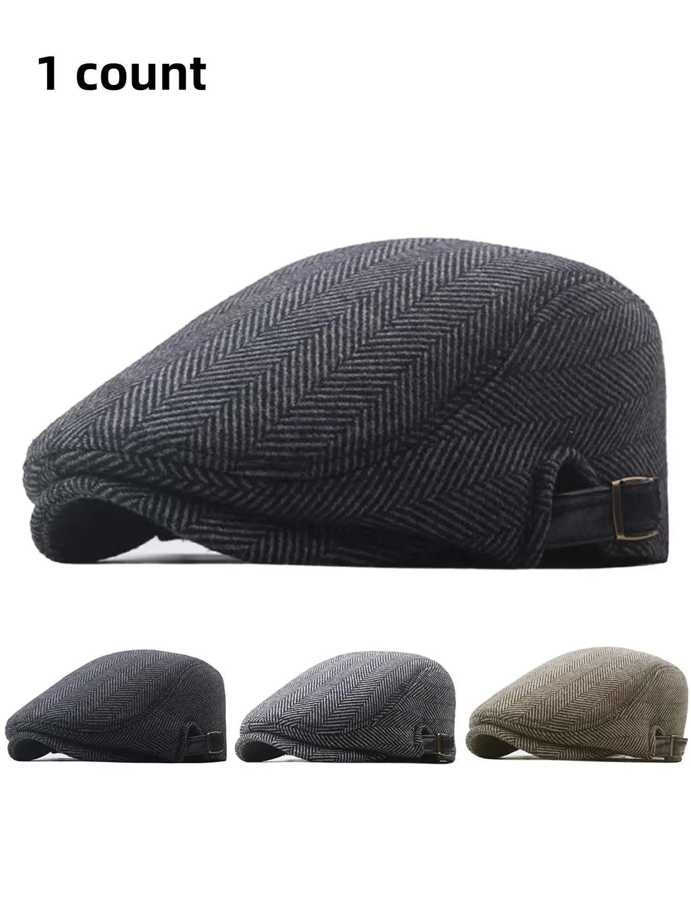 Men's Casual Newsboy Cap, Fitted Cap, Outdoor Warm Casual Hat for Men & Women, Premium Headwear, Fashion Accessories for Daily Wear