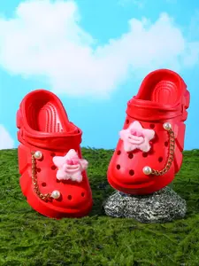 Cute Star Design Clogs for Kids, Comfortable Non-slip Clogs for Girls, Casual Comfortable Slippers for Indoor & Outdoor Wear