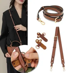 Punch-free Genuine Leather Strap Replacement Shoulder Strap Transformation Buckle Handbag Crossbody Belts for Longchamp