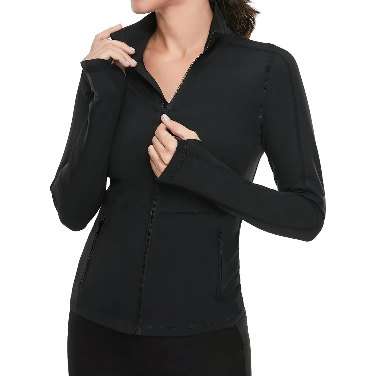 VUTRU Women's Workout Yoga Jacket Full Zip Running Athletic Track Jacket