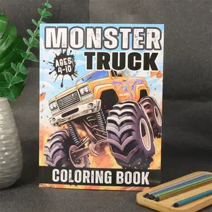Thick Paper Monster Truck Coloring Book, creative coloring, Coloring Activities, Innovative Drawing & Painting, Upgraded Edition, Perfect Gift for Birthdays, Valentines Day, Back-To-School