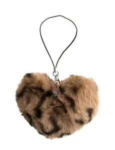 Wildflower Cases - Fuzzy Leopard Heart w/ WF Charm, Limited Edition Accessories |  Phone Cellphone Smartphone Trendy Fierce