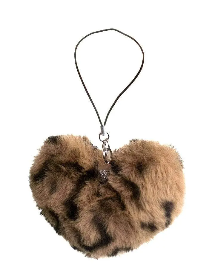 Leopard Fluffy Star Charm | Limited Edition Trendy iPhone Charm Accessory | Dainty Cute Puff Starry | Women Owned Small Business | Fluffy Leopard Star Phone Charm | Gift For Her | Cute Attachment For Phone Case