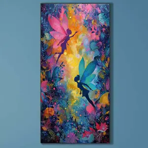 5D DIY Full Drill Round Diamond Painting - Diamond Painting Kit Fairy, Dream Mosaic Canvas DIY Wall Art, Home Wall Decoration, Handicraft