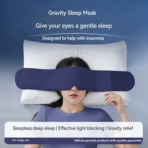 3D Weighted Sleep Mask for Deep Sleep, 100% Blackout Eye Mask, Stress & Anxiety Relief, Side Sleeper Friendly, Soft Comfortable Night Mask