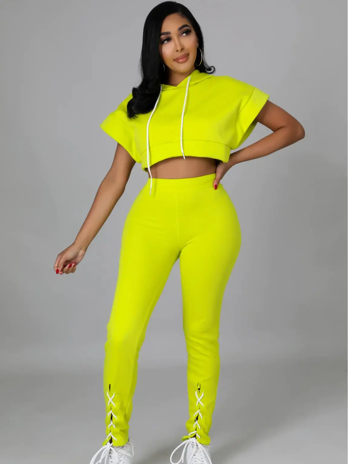 Chasity Pant Set Cotton Crop
