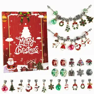 Christmas Advent Calendar 2024 Christmas Gifts Bracelets for Girls 24 Days Xm...
