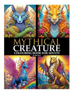 Mythical Creatures: A Fantasy Creatures Coloring Book for Adults with Dragons and a Variety of Mythological Illustrations from Around the World