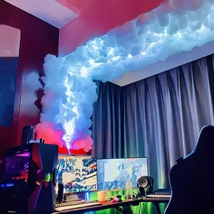 2024 Colorful 16Thundercloud LED Night Light for Gaming Room, Garage, Club, DJ Party - USB Powered DIY Creative Cloud Lights