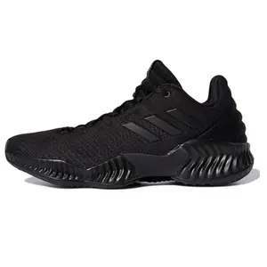 Adidas Pro Bounce 2018 Low Men's Basketball Shoes – Black, Cushioned, Non-Slip, Lace-Up Verifiable, with credentials and supporting global authentication
