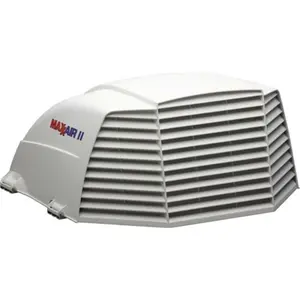 212 MAIN Maxxair 933081 Roof Vent Cover, White Ventilated Cover, Aerodynamic Cross Vent Design, Odor Control, Snap-Lock Installation