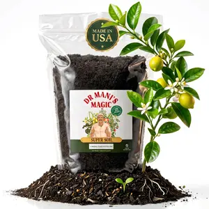 Super Soil | Dr Mani's Magic | 10-lb (12.5 qt) | Real South Texas Sandy Loam, Live Microbes, Natural Mineral Potting Mix, Indoor Outdoor Container Gardening