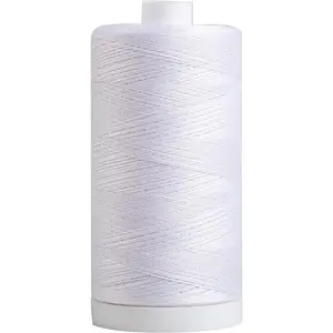 White  Cotton Thread for Sewing, Quilting, and Crafting - 50-Weight - 1200 Yard Large Spool (White)