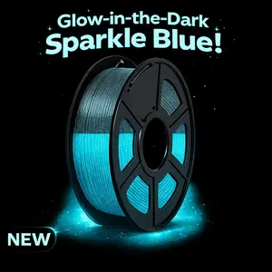 Flashing Point Pla Filament 1.75mm 250g for Creative 3D Printing, Brilliant Visual Effects Glow in the Dark Compatible with Fdm Printers