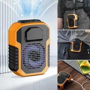 Stay Cool Anywhere! 24H Wearable Waist Fan - 6000mAh Hands-Free Portable AC for Summer Outdoors