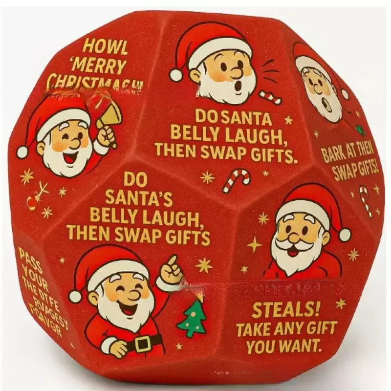 Christmas Santa Claus Gift Exchange Dice - Compact, Easy-to-Carry Funny Party Game for All Ages, Boys, Birthdays, Christmas Stocking Stuffers (Home & Festive Party Supplies)