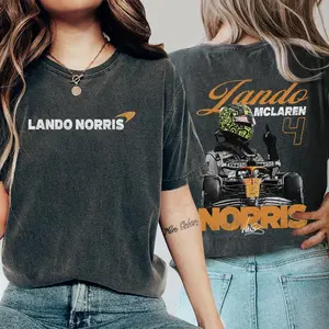 Lando Norris Mclaren 2 Side Shirt  Unisex Heavy Cotton Tee