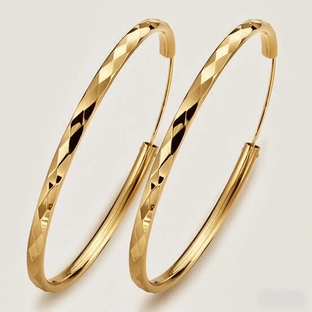 sleeper hoop Stylish Big Circle Hoop Earrings For Women Copper Jewelry Daily Casual Round Earrings Modern Fashionable With Free Gift