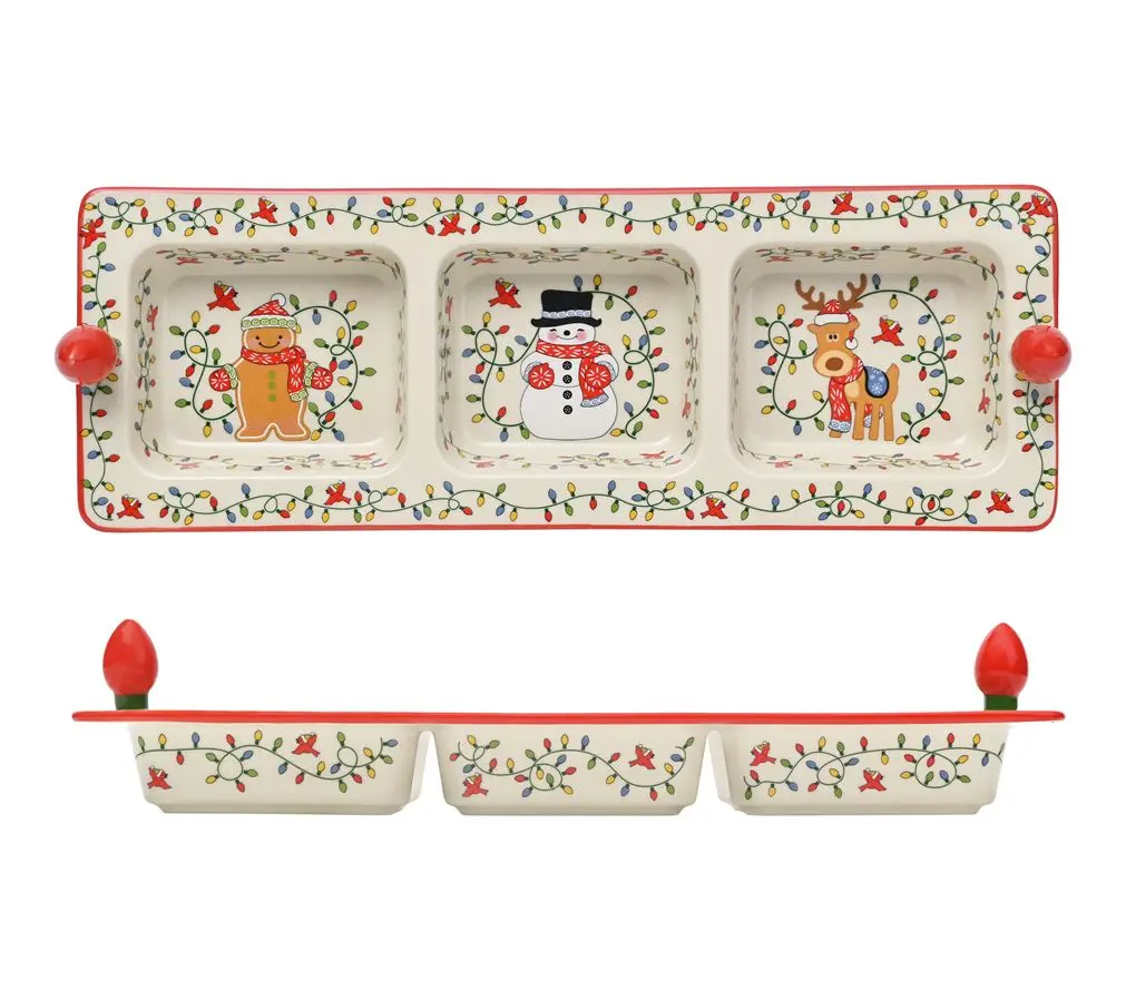 Temp-tations Seasonal 16" Divided Tray with Characters Temp-tations Seasonal 16" Divided Tray with Characters