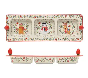 Temp-tations Seasonal 16" Divided Tray with Characters