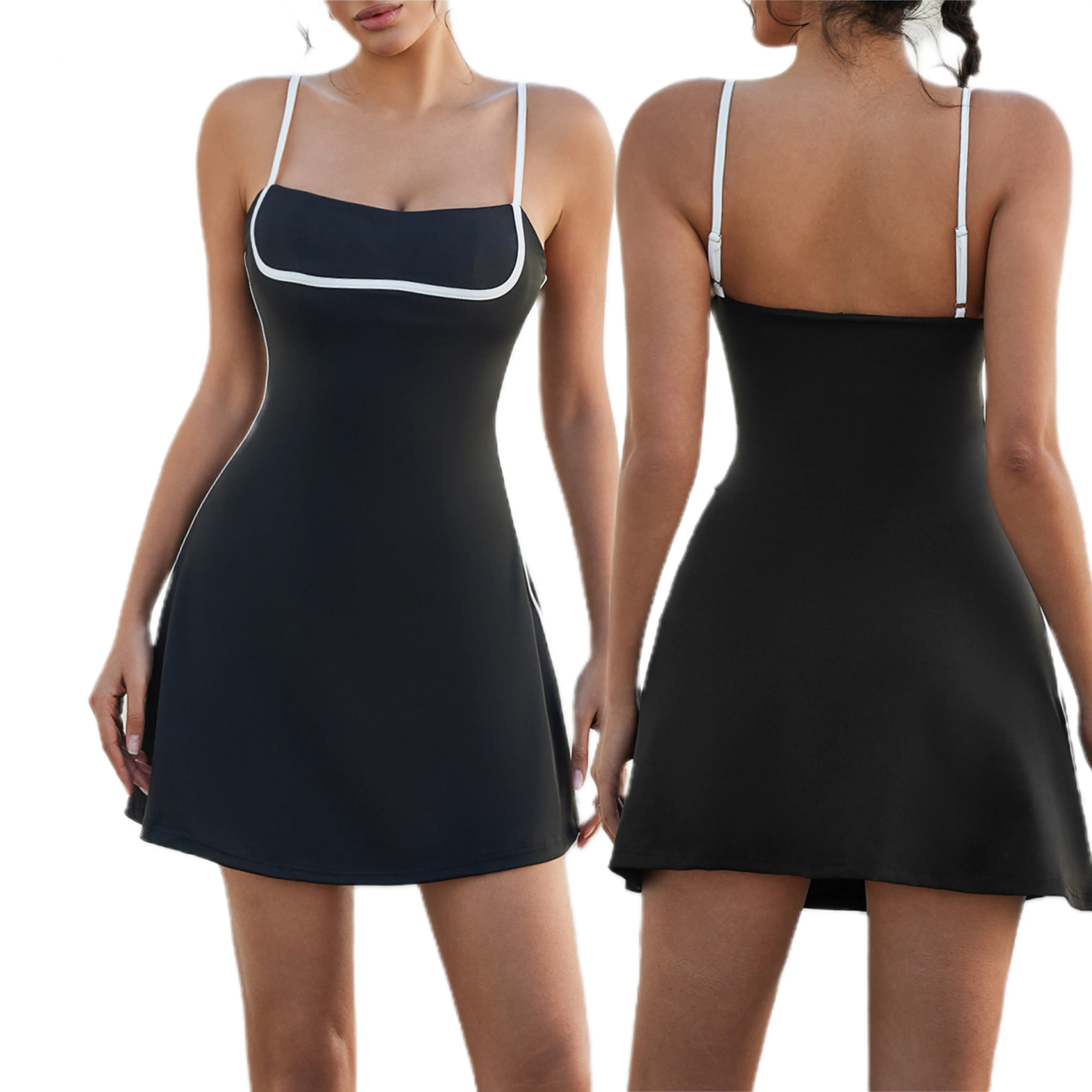 Seya Tennis Dress with Built-in Shorts Pockets Womens Workout Sleeveless Exercise Golf Dresses Golf Athletic Mini Dresses,Valentine's Day Gift Recommendations Workoutdress
