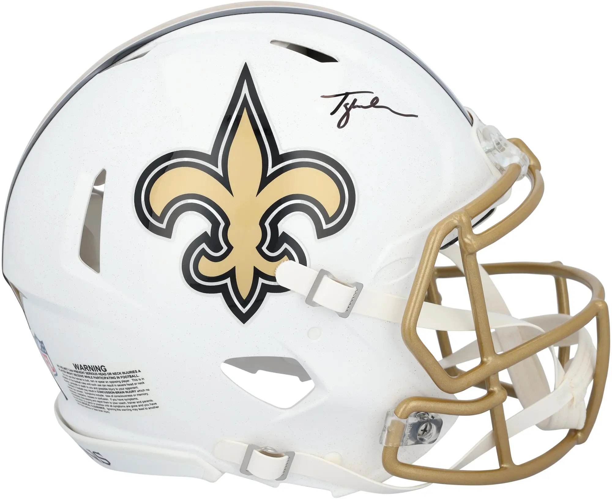 Tyler Shough New Orleans Saints Autographed Riddell 2025 Alternate Speed Authentic Helmet - Fanatics Authentic Certified
