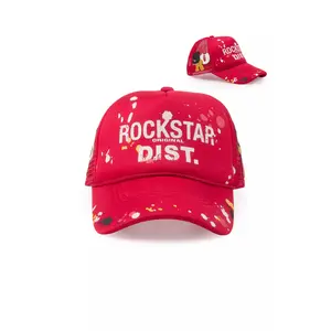 Platon Red Graphic Trucker Hat