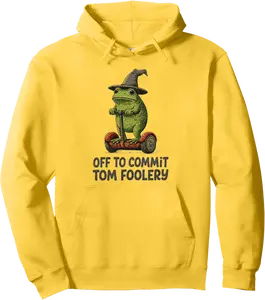 Funny Witch Frog Off To Commit Tom Foolery Humor for Friends Pullover Hoodie - Griseldatu Shop 27B0FL4G5H4J