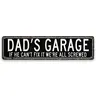 Dad's Garage Vintage Metal Tin Sign, Novelty Decorative Wall Plaque, Garage Signs, Home & Garage Wall Decor, Ideal Gift for Dad