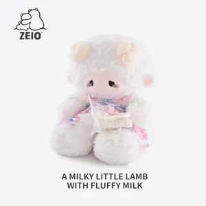 【ZEIO】Puff Lamb Riccarlulu plush doll  cute little woolen plush toy baby doll - girls' gift, holiday gift, birthday gift cat hunting