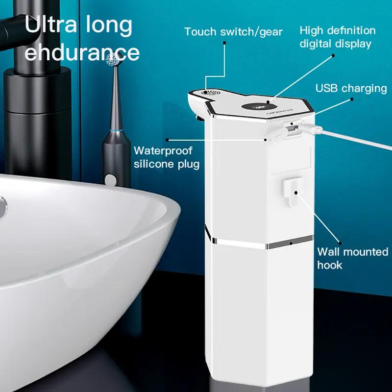 Automatic Soap Dispenser Touchless Foaming Soap Dispenser, USB Rechargeable 12oz Soap Dispenser, 4 Adjustable Levels Waterproof Soap Dispenser, Kitchen Gadgets Home Essentials Hand Wall Bathroom Restroom Soap Dispenser