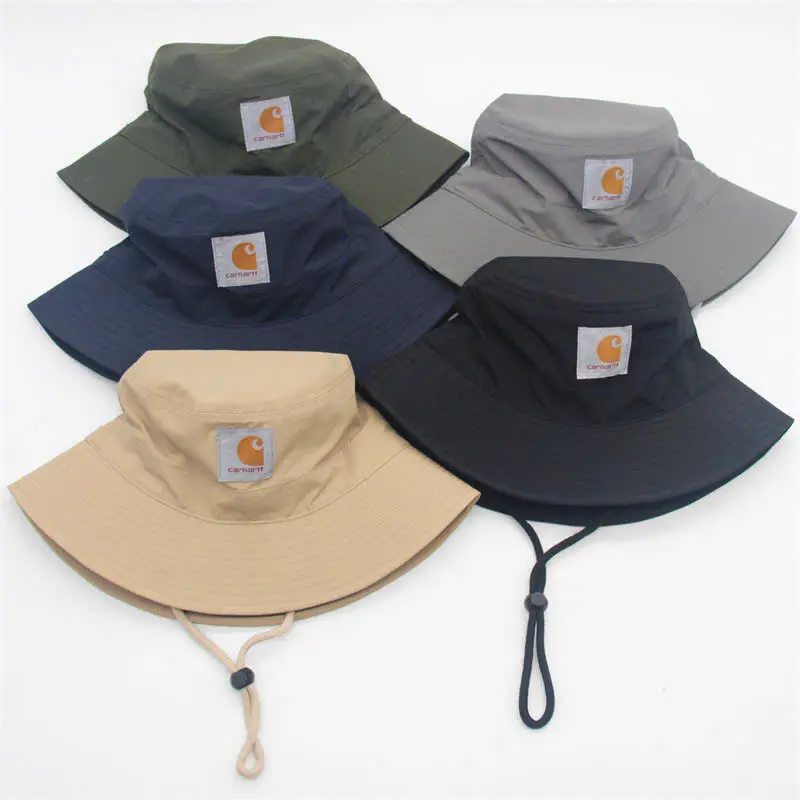 Carhartt Quick-Dry Bucket Hat – Unisex Summer Sun Hat with Drawstring, Lightweight UV Protection Fishing Hat, Breathable Outdoor Safari Boonie Hat for Men & Women