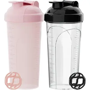 2 Pcs 700ml Shaker Bottle for Protein Mixes Durable Leak-proof Shaker Cups for Super Creamy Fitness Protein Shakes
