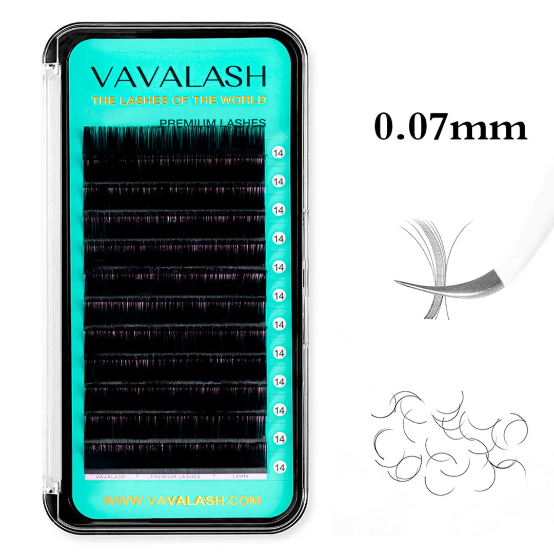 VAVALASH Premium Volume Individual Lash Extensions, 0.07 Thickness Lashes for Makeup Application