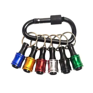 6-Piece Color-Coded Screwdriver Set with Keychain Adapter, Durable Steel, 1/4 Inch Hex Shank, Ideal for Drill Bits and Handheld Screwdrivers