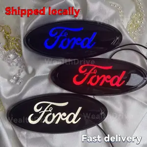 Applicable to Ford Car Emblem Ford F150 Raptor Flowing Light Grille Emblem Tail Emblem Explorer Grille Emblem 9.06inch Car Emblem Light Car Modification Emblem Car Logo Car Decoration Car Luminous Emblem