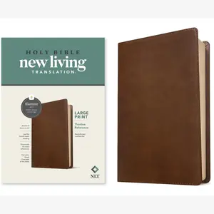 NLT Large Print Thinline Reference Bible, Filament Enabled (LeatherLike, Rustic Brown, Red Letter): Includes Free Access to the Filament Bible App ... Notes, Devotionals, Worship Music, and Video