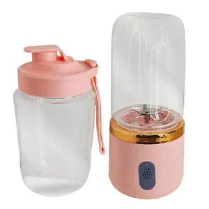 Portable Blender, Personal Blender USB Rechargeable, Mini Blender for Shakes and Smoothies, 400ML Portable Fruit Veggie Juicer Cup With 6 Blades and Travel Lid, Handheld Blender for Travel Gym Kitchen