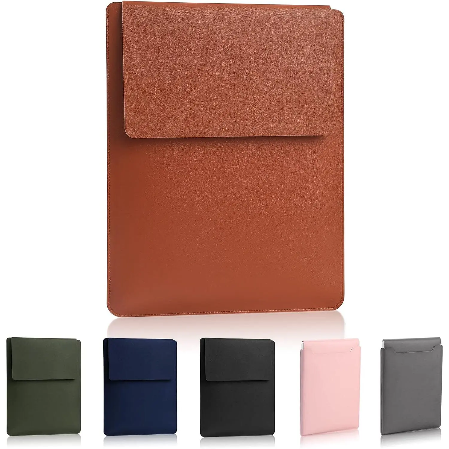 Thickened Soft Cover Computer Sleeve, 13-16 in, Protective Shield, Slim Portable Multi-Use Case - Compatible with MacBook Series - Brown