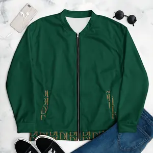 Vault Exclusive Hunter Green Bomber Jacket with Gold DH Monogram (Unisex)