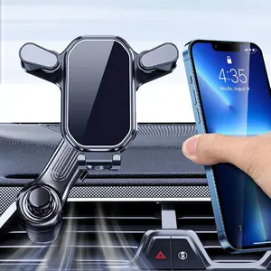 Gravity Phone Mount Holder With Extention Long Arm For Air Vent, Upgraded Metal Hook Cell Phone Holder Fits for iPhone 16 15 Pro Max 14 13 More