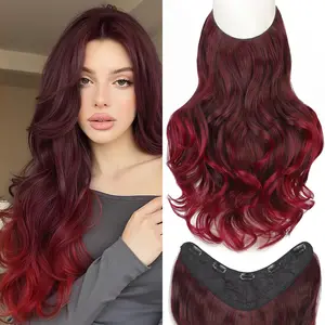 AISI HAIR 20 Inch Clip in Hair Extensions Long Wavy Hair Extensions for Women Clip Ins Soft Full Head Synthetic Hairpieces